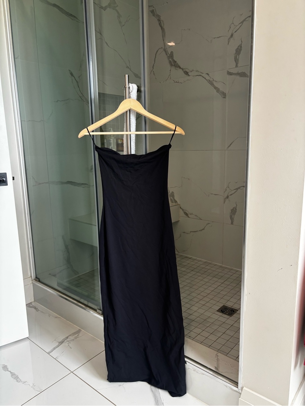 Aritzia Black Strapless Maxi Dress